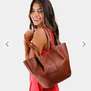 Portland Leather Goods Large Devon Tote In Nutmeg